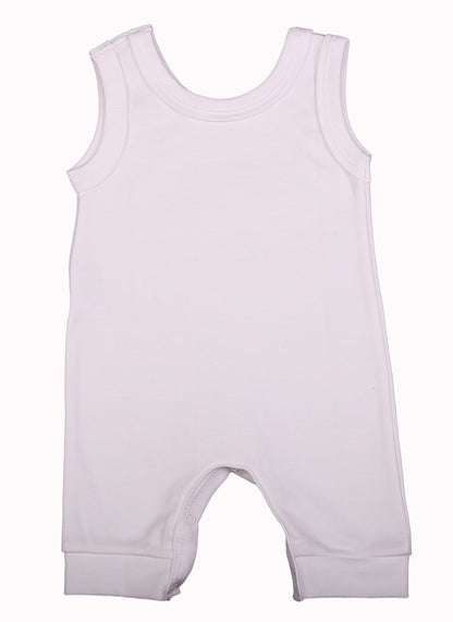100% 2-Pack Cotton Blank Sleeveless Baby Rompers In Mixed Colours - Little Lumps