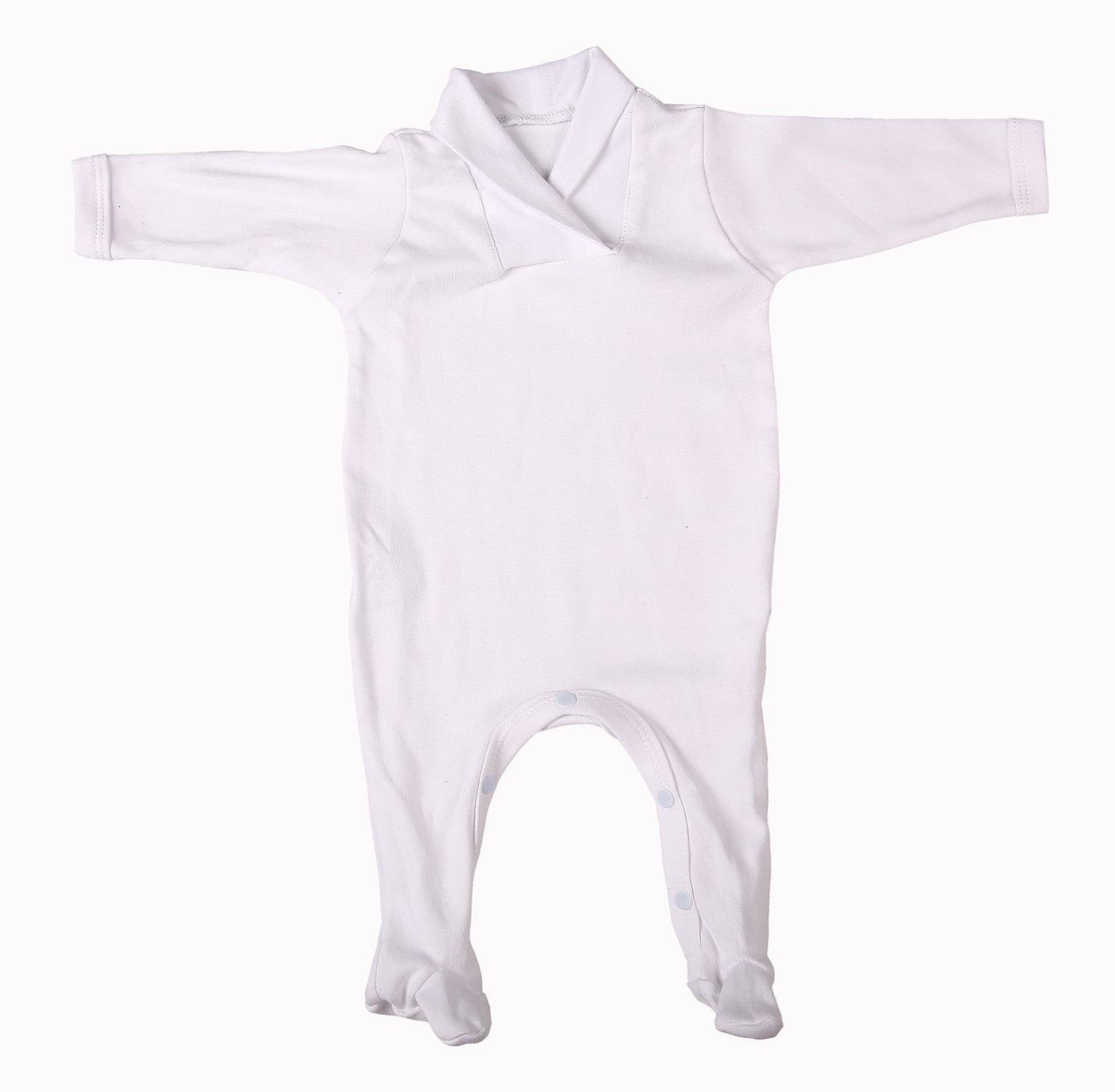 Blank Babygro With Crossover Collar - Little Lumps