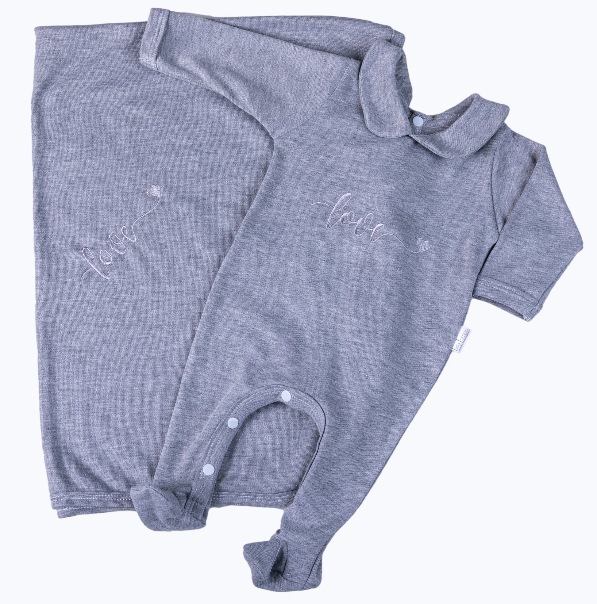Peter Pan collared Babygro & Blanket - Little Lumps