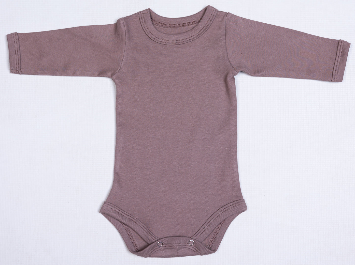 Mocha Crew Neck Onesie- long sleeve - Little Lumps