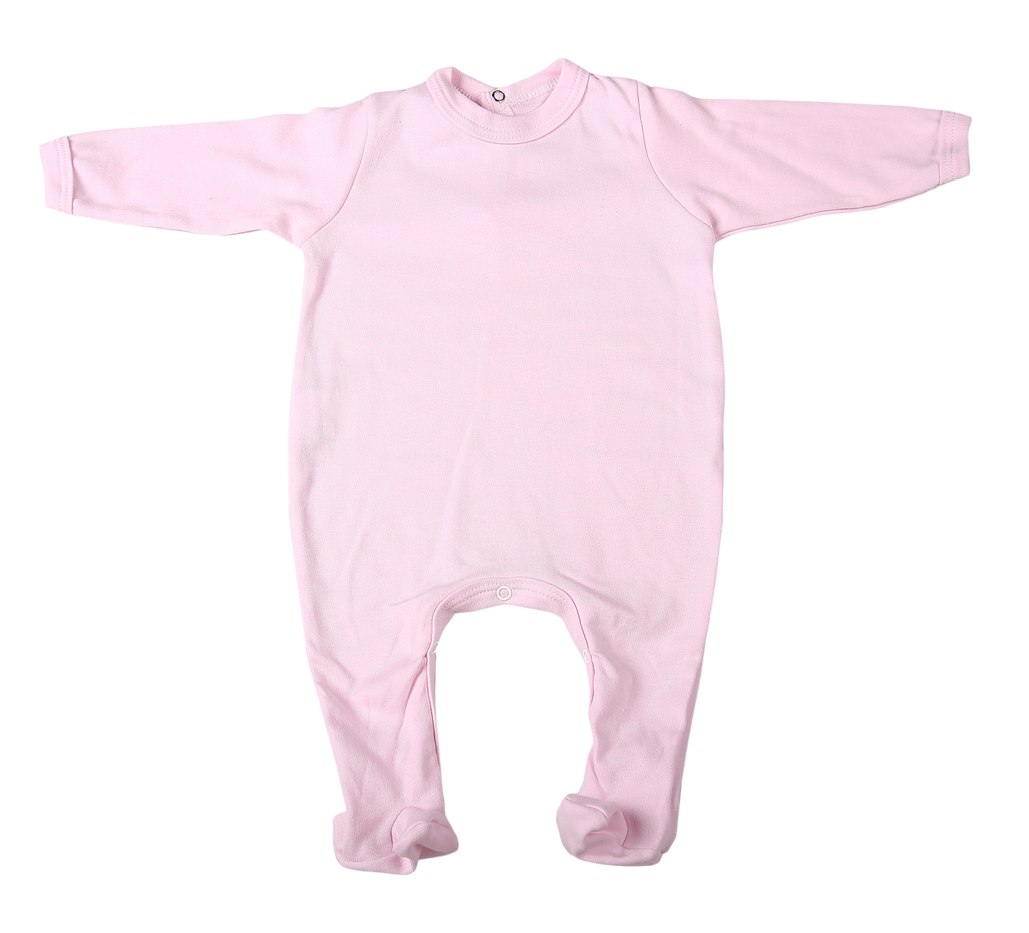 2-Pack Back-Fastening Pink Blank Babygros Made From 100% Cotton - Little Lumps 