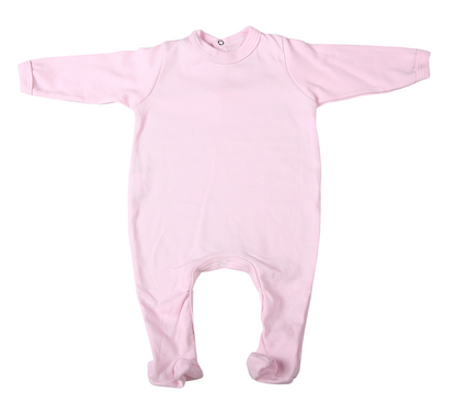 2-Pack Back-Fastening Pink Blank Babygros Made From 100% Cotton - Little Lumps 
