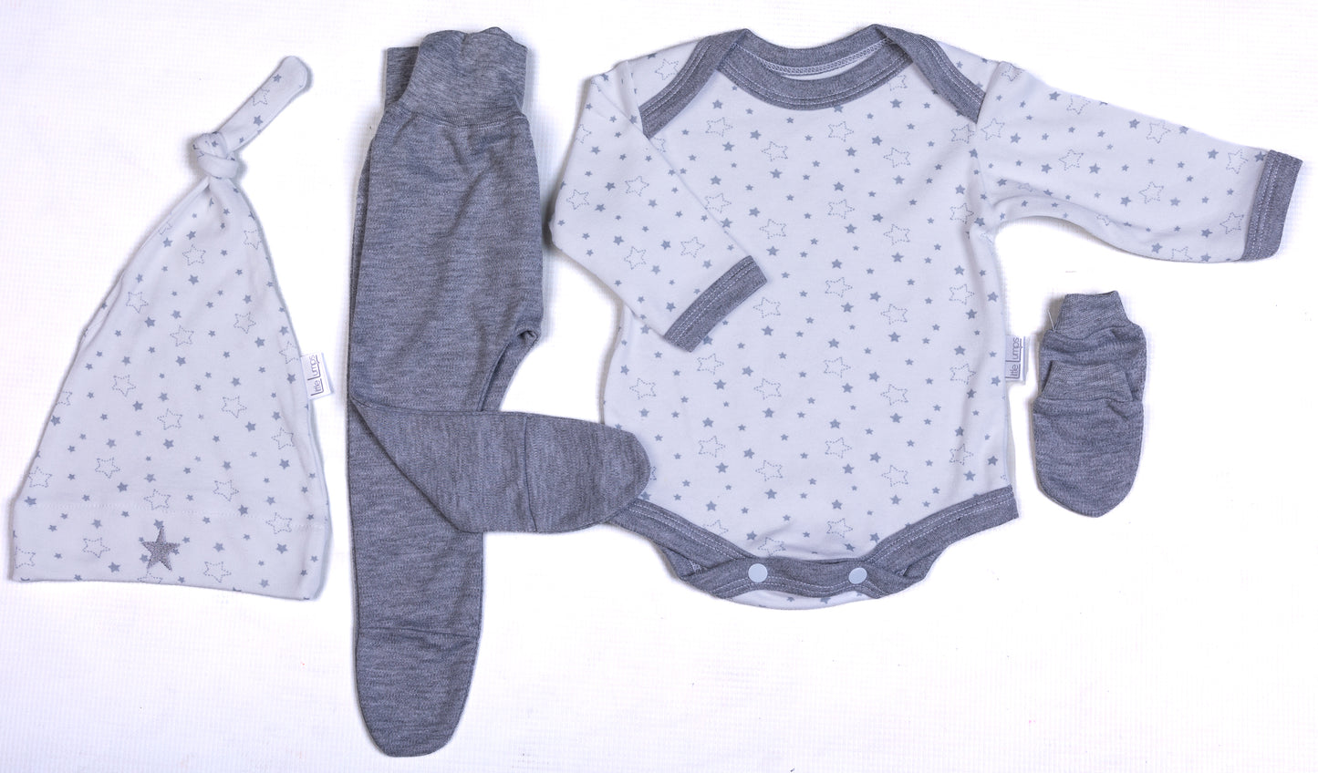 Star 4 Piece Baby Layette Set - Little Lumps