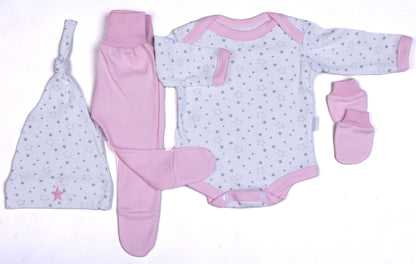Star 4 Piece Baby Layette Set - Little Lumps