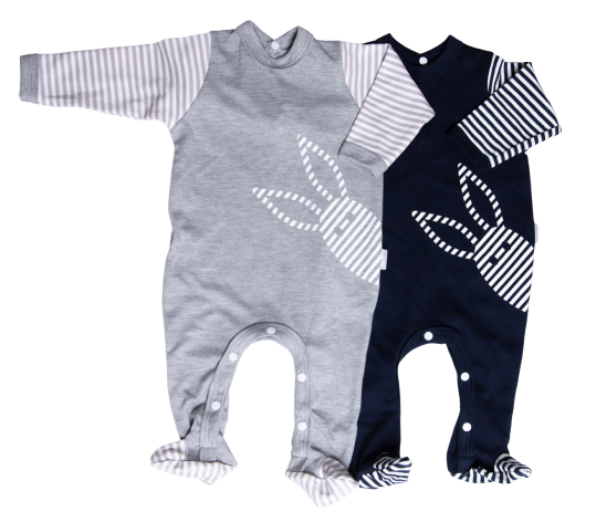 Bunny Print Babygro - Little Lumps