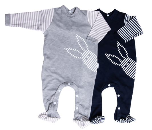 Bunny Print Babygro - Little Lumps