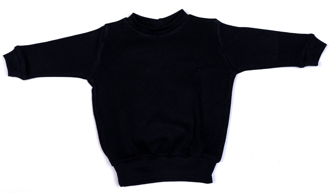 Black Long Sleeved Baby Sweatshirts - Little Lumps