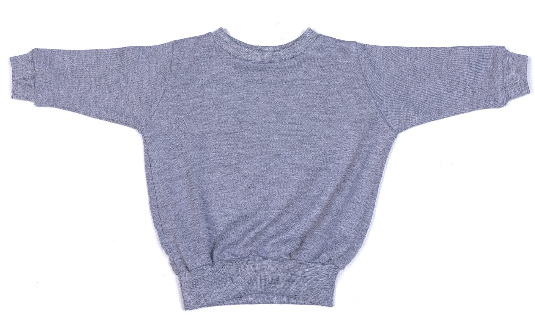 Grey - Long Sleeved Baby Sweatshirts - Little Lumps