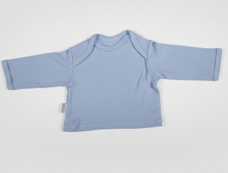Long-Sleeved Baby T-Shirt With Envelope Neckline - Little Lumps