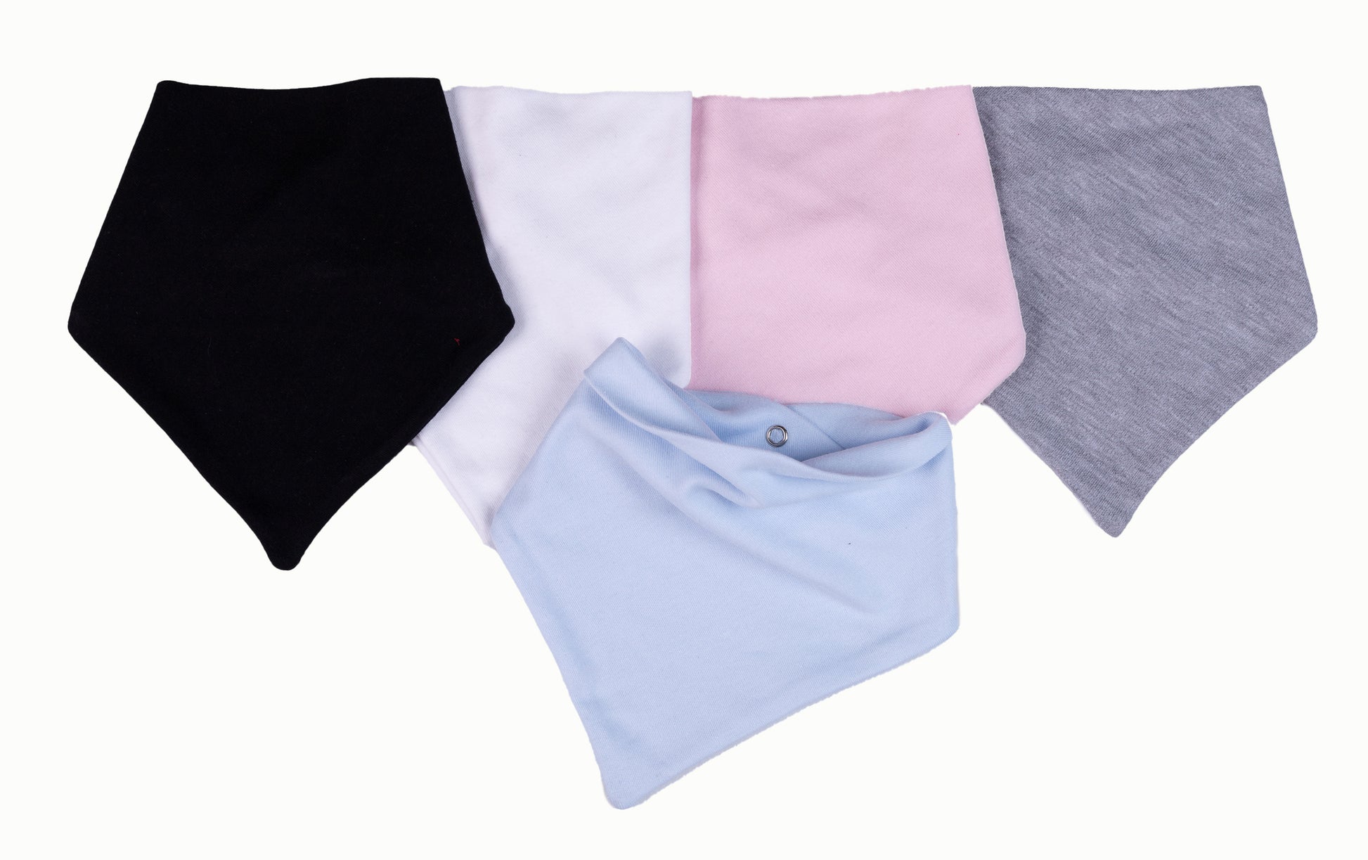 2-Pack 100% Cotton Mixed Colours Blank Baby Bandanna Bib Sets - Little Lumps